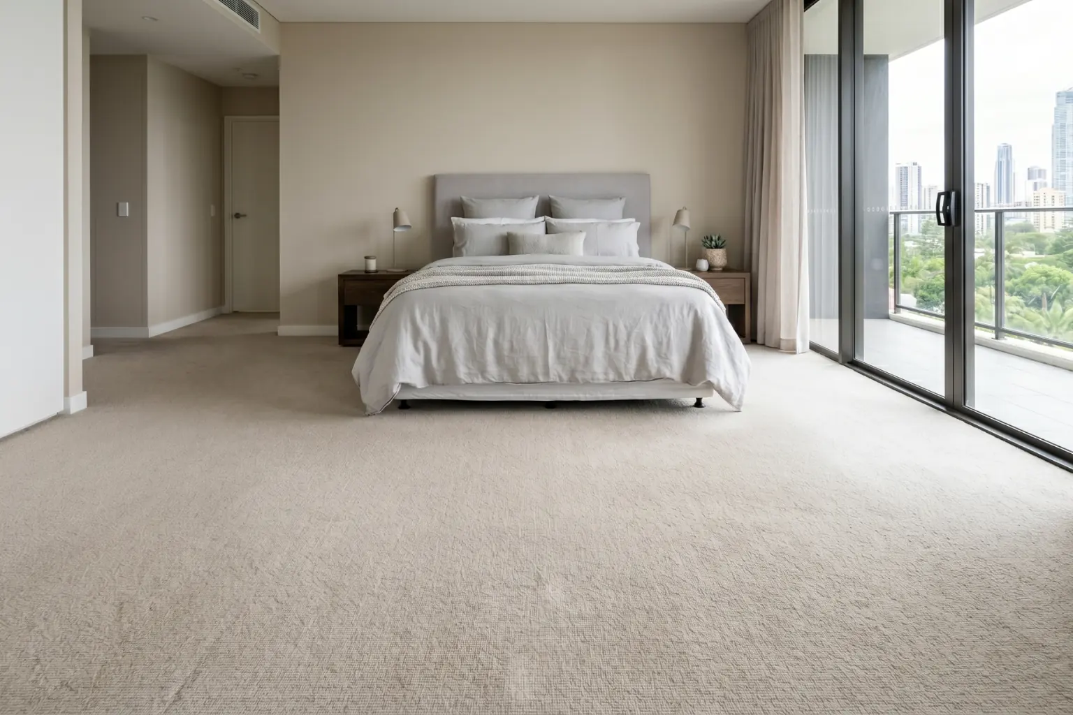 Clean carpet after professional cleaning