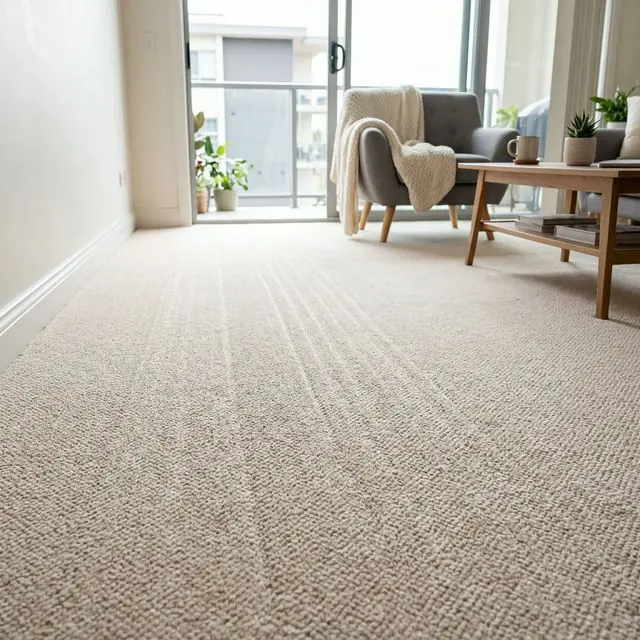 Clean carpet after professional cleaning